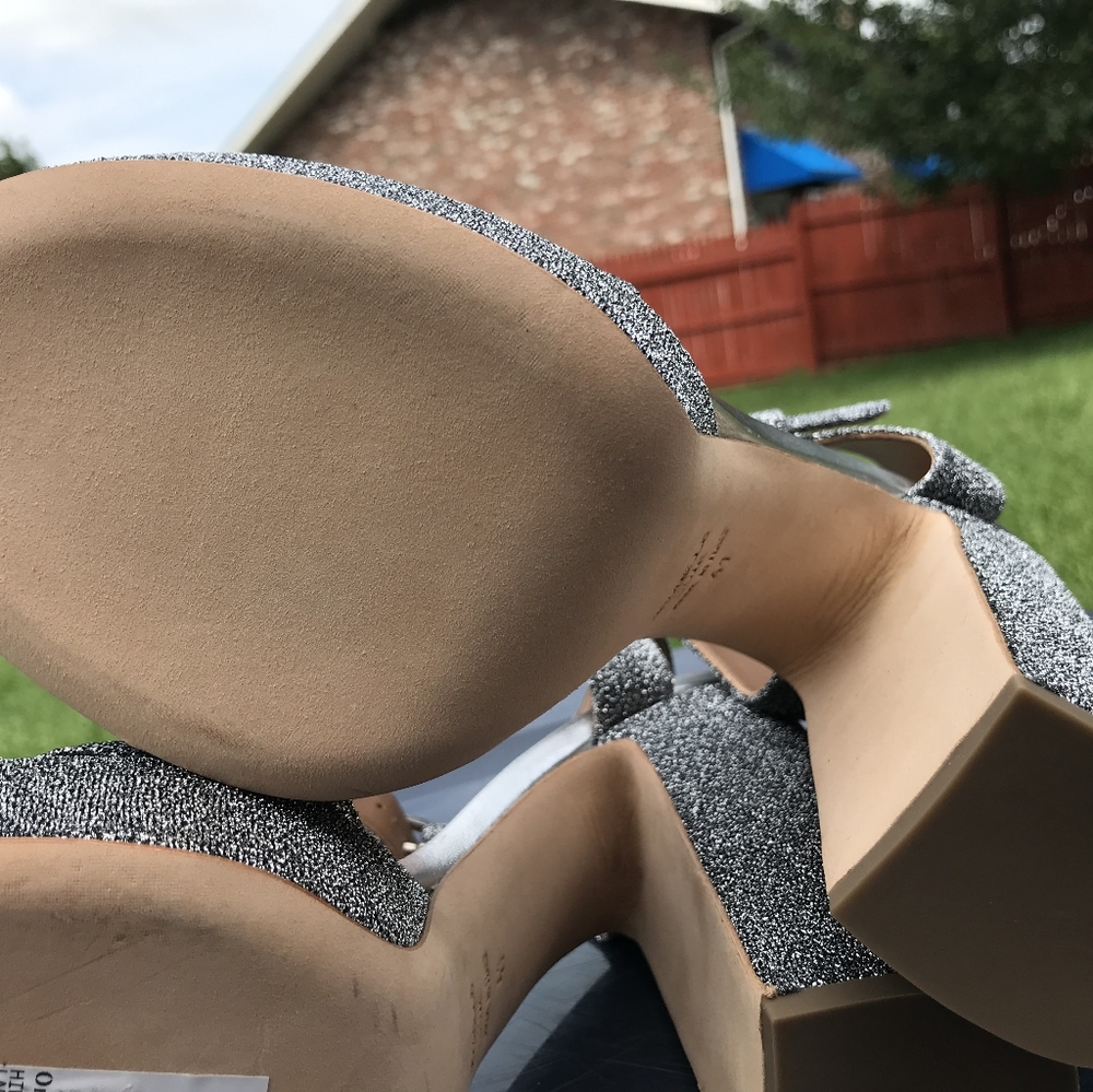 NIB LAURENCE DACADE Rosange 120mm Silver Metallic High Platform Sandals sz 41 - Picture 9 of 11